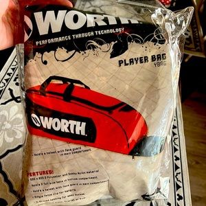 Red Worth baseball softball equipment bat bag